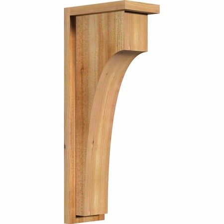 Ekena Millwork Huntington Rough Sawn Corbel w/Backplate, Western Red Cedar, 6"W x 10"D x 26"H COR06X10X26HUN01RWR